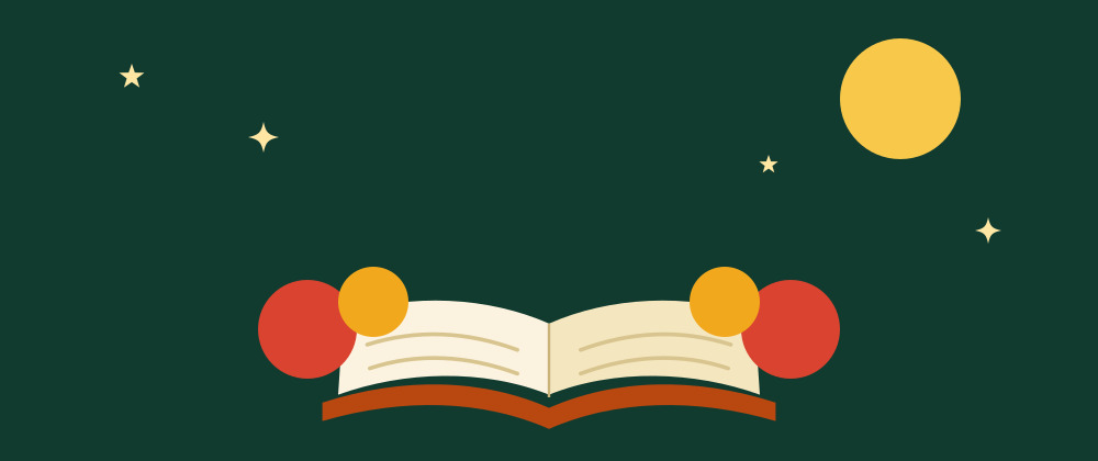 Illustrated storytelling night scene